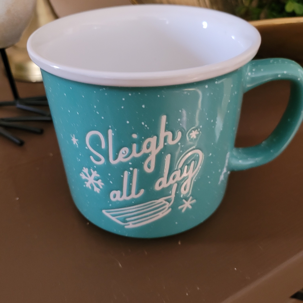 Teal Mug - Sleigh All Day